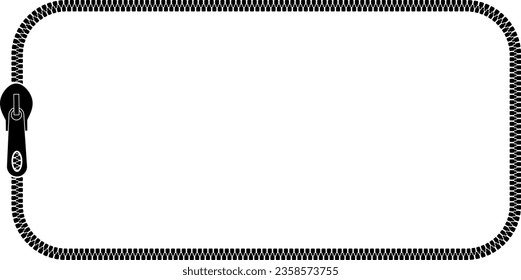 rectangular zipper frame with copy space for text or design