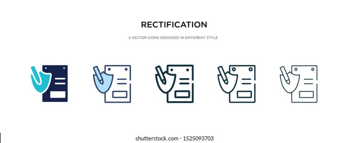 rectification icon in different style vector illustration. two colored and black rectification vector icons designed in filled, outline, line and stroke style can be used for web, mobile, ui
