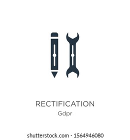 Rectification icon vector. Trendy flat rectification icon from gdpr collection isolated on white background. Vector illustration can be used for web and mobile graphic design, logo, eps10