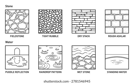 Rectilinear stone wall texture seamless background. Dry stack graphic pattern.