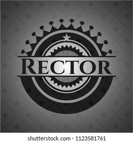 Rector dark emblem. Retro