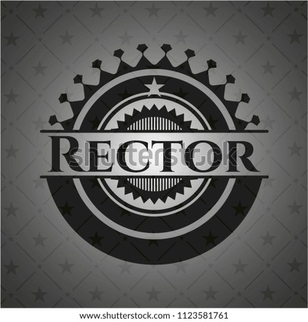 Rector dark emblem. Retro