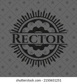 Rector dark icon or emblem. Vector Illustration. Detailed. 