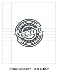 Rector draw (pencil strokes). Vector Illustration. Detailed.