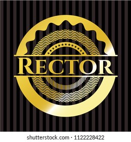 Rector gold shiny badge