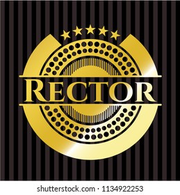 Rector gold shiny badge