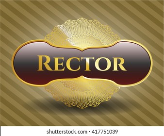 Rector oro brillante emblema
