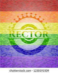 Rector lgbt colors emblem 