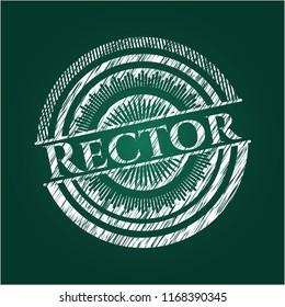Rector on blackboard