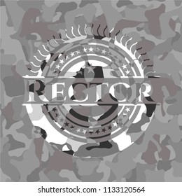 Rector on grey camo texture