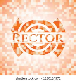 Rector orange mosaic emblem