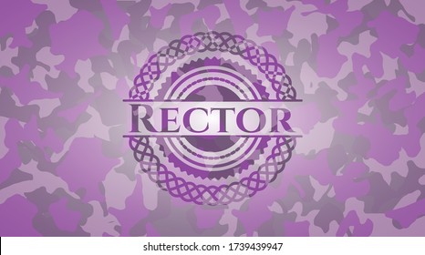 Rector pink on camouflaged pattern. Vector Illustration. Detailed. 