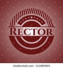  Rector red emblem. Vintage.