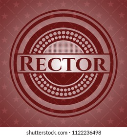 Rector retro red emblem