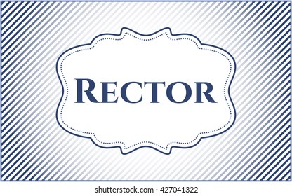 Tarjeta de estilo retro rector, cartel o cartel