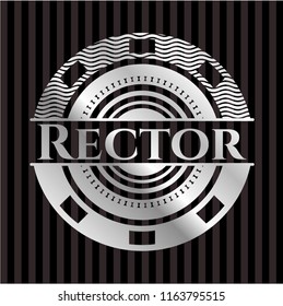 Rector silver shiny badge