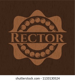 Rector vintage wooden emblem