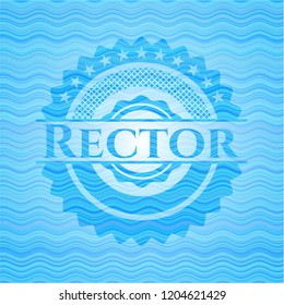 Rector water wave representation badge background.