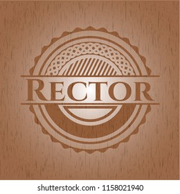 Rector wooden emblem
