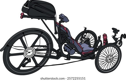 Recumbent vector art for t-shirt design