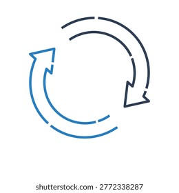 Recurrent Neural Network icon for sequential learning, RNN icon for time series processing