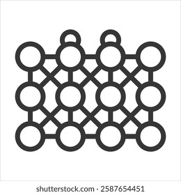 Recurrent Neural Network Outline Icon Vector Illustration
