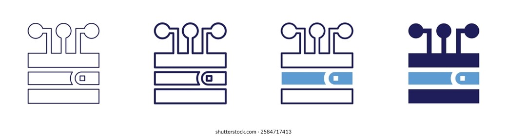 Recurring billing payment icon in 4 different styles. Thin Line, Line, Bold Line, Duotone. Duotone style. Editable stroke.