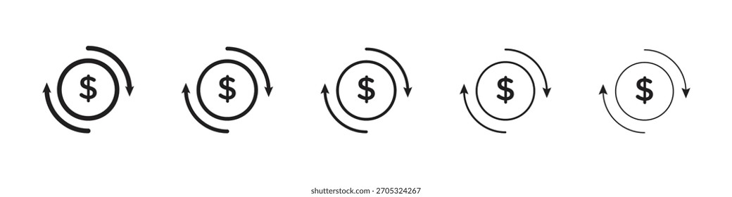 Diseño de icono recurrente, logotipo, App, interfaz de usuario. Ilustración vectorial, EPS