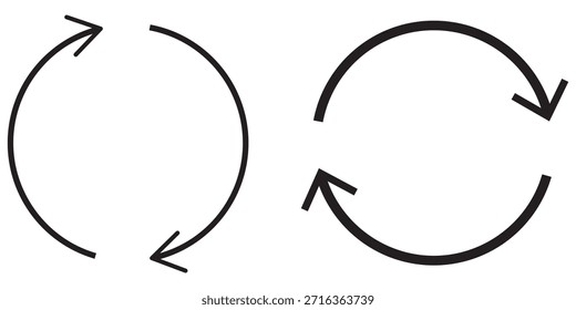 Diseño de Vector de icono recurrente. icono dibujado a mano.