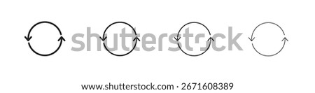 Recurring icon vector illustration, line design icon. Editable strokes.