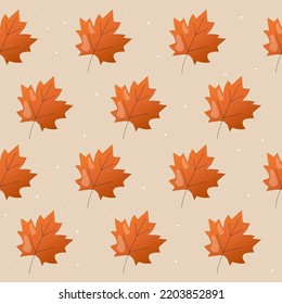 recurring pattern of autumn maple leaves