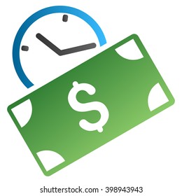 Recurring Payment vector toolbar icon for software design. Style is a gradient icon symbol on a white background.