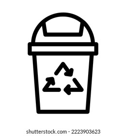 recycel bin line icon illustration vector graphic