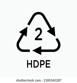 Recyclability Icon Plastic Hdpe 2 Recycling Stock Vector (Royalty Free ...