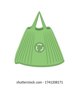 bolsa reciclable en el diseño de ilustraciones vectoriales de fondo blanco