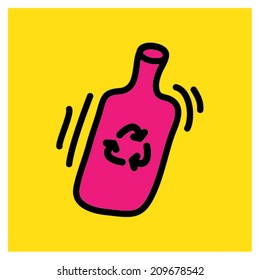 Recyclable bottle icon