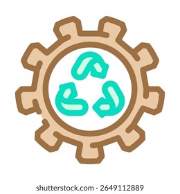 recyclable components color icon vector. recyclable components sign. isolated symbol illustration