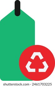 Recyclable Ecology Management Icon Vector Flat Illustration