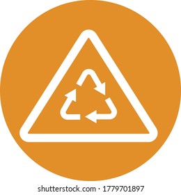 
Icono vector de estilo de glifo reciclable que puede fácilmente modificar o editar
