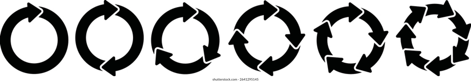 recyclable icon set. Set of arrow recycle. Mega set of recycle icon. Green recycling and rotation arrow icon