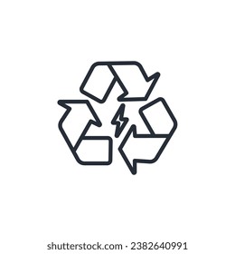 icono reciclable. vector.Acto editable.Signo de estilo lineal para uso de diseño web,logotipo.Ilustración de símbolo