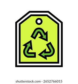 recyclable materials color icon vector. recyclable materials sign. isolated symbol illustration