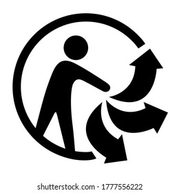 Recyclable Object Icon. Flat Design Vector Illustration