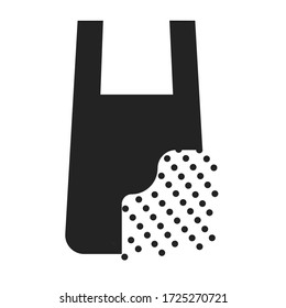 Recyclable package black glyph icon. Waste recycling. Biodegradable polymers. Fast recycle product. Pictogram for web page, mobile app, promo.