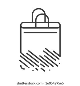 Recyclable package black line icon. Biodegradable polymers. Fast recycle product. Waste recycling. Eco friendly. Sign for web page, app. UI UX GUI design element. Editable stroke.