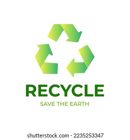 Recyclable packaging product label icon logo vector template