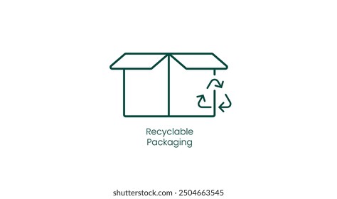 Symbol für wiederverwertbare Verpackungen - Vektorgrafik