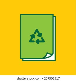 Recyclable paper icon