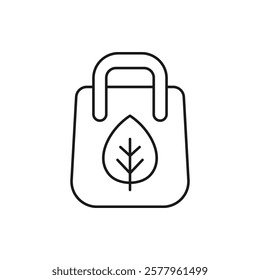 Recyclable plastic bag icon design isolated on white background. Vector illustration