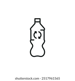 Recyclable plastic bottle icon. Simple recyclable plastic bottle icon for social media, app, and web design. Vector illustration